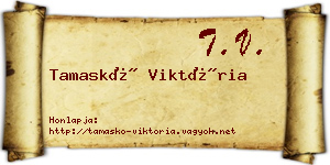 Tamaskó Viktória névjegykártya